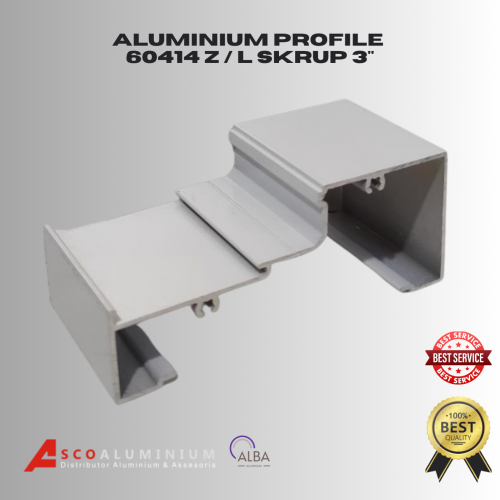 Aluminium Z / L Skrup 3 Inch Profile 60414 Alexindo | Kusen Aluminium | Aluminium Profile | Aluminium Batang