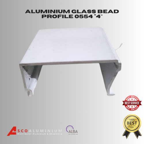 Aluminium Glass Bead Profile 0554 kusen 4 inch Alexindo | Kusen Aluminium | Aluminium Profile | Aluminium Batang