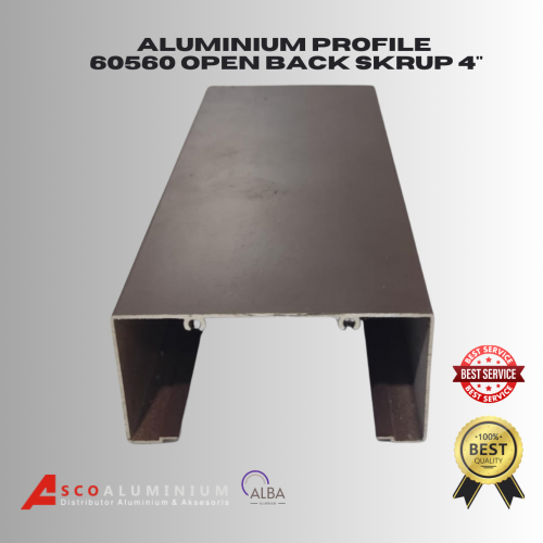 Aluminium Open Back Skrup Profile 60560 kusen 4 inch Alexindo | Kusen Aluminium | Aluminium Profile | Aluminium Batang